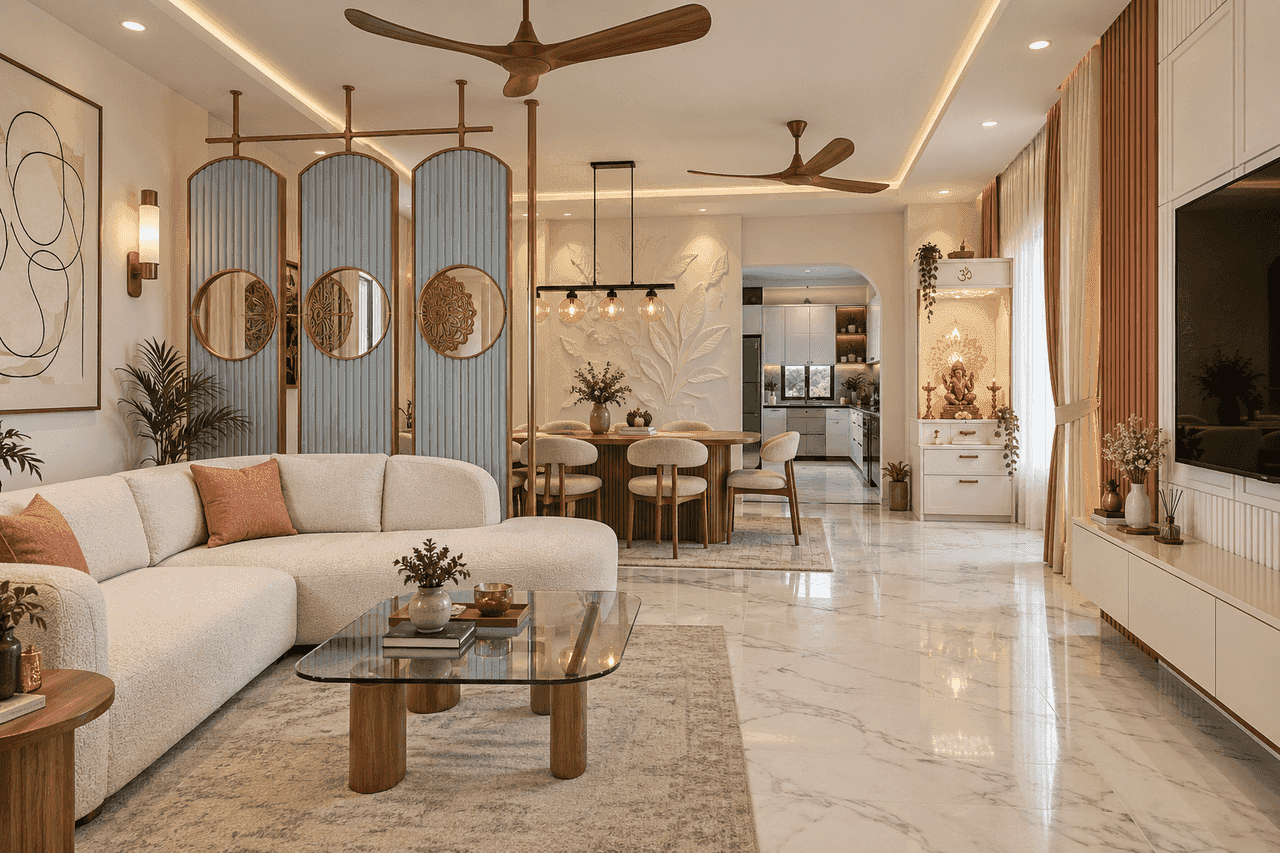 Living room interior by Urbanline Interiors